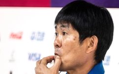 Japan's coach Hajime Moriyasu attends a press conference at the Qatar National Convention Center (QNCC) in Doha on November 26, 2022. (Photo by Philip FONG / AFP)