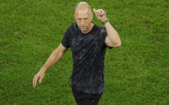 USA coach Gregg Berhalter reacts after their win over Iran: AFP/Odd Andersen