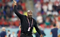 Ghana's coach Otto Addo gestures on the touchline during the Qatar 2022 World Cup Group H football match against Portugal at Stadium 974 in Doha on November 24, 2022. (Photo by Khaled DESOUKI / AFP)