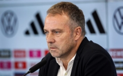 Germany coach Hansi Flick announces the squad in Frankfurt on November 10: AFP/Daniel Roland
