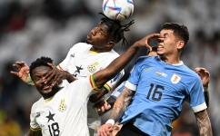 Uruguay and Ghana both bowed out of the tournament: AFP
