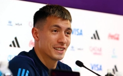 Argentina's Lisandro Martinez during a FIFA World Cup Qatar 2022 press conference at the Main Media Center in Doha on November 29, 2022.  File Photo / Reuters