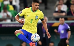 Brazil captain Thiago Silva in action against Croatia: AFP