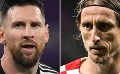 Lionel Messi, left, and Luka Modric: AFP