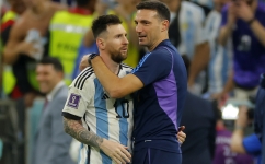Lionel Messi, left, and Lionel Scaloni: AFP/Odd Anderssen