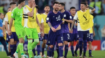 Argentina's Lionel Messi celebrates after the match as Argentina qualify for the knockout stages at the Stadium 974, Doha, Qatar, on November 30, 2022. REUTERS/Pedro Nunes