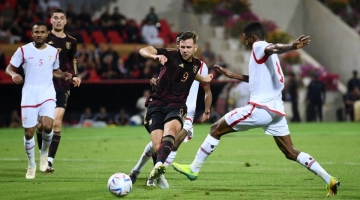 Germany's Niclas Fullkrug scores the only goal of the international friendly match against Oman at the Sultan Qaboos Sports Complex, Muscat, Oman, on November 16, 2022. REUTERS/Annegret Hilse
