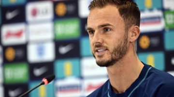 England's midfielder James Maddison attends a press conference at the Al Wakrah Stadium in Doha on November 16, 2022, ahead of the Qatar 2022 World Cup football tournament. (Photo by Paul ELLIS / AFP)