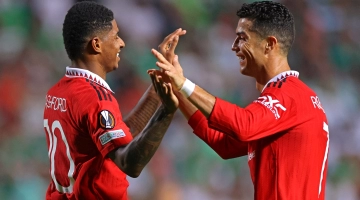 Marcus Rashford, left, and Cristiano Ronaldo: AFP