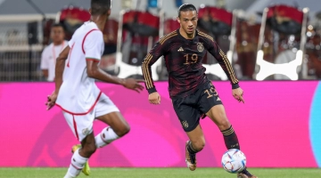 Germany forward Leroy Sane, right: AFP