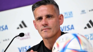 Canada's English coach John Herdman attends a press conference at the Qatar National Convention Center (QNCC) in Doha on November 30, 2022. (Photo by Patrick T. Fallon / AFP)