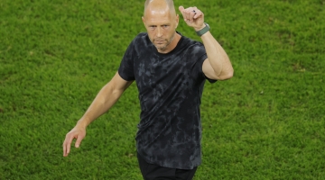 USA coach Gregg Berhalter reacts after their win over Iran: AFP/Odd Andersen