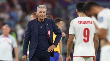 Iran’s Portuguese coach Carlos Queiroz reacts after their loss to USA: AFP/Fadel Senna