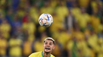 Brazil’s Bruno Guimaraes in action against Switzerland: AFP/Fabrice Coffrini