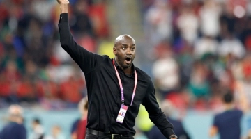 Ghana's coach Otto Addo gestures on the touchline during the Qatar 2022 World Cup Group H football match against Portugal at Stadium 974 in Doha on November 24, 2022. (Photo by Khaled DESOUKI / AFP)