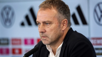 Germany coach Hansi Flick announces the squad in Frankfurt on November 10: AFP/Daniel Roland
