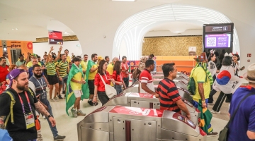 Up to 400,00 passengers daily used Msheireb, which connects all three metro lines during the World Cup.