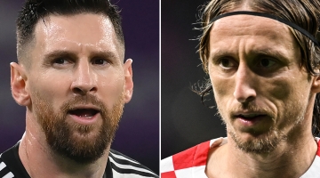 Lionel Messi, left, and Luka Modric: AFP