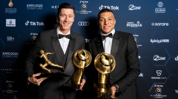 Robert Lewandowski, left, and Kylian Mbappe: AFP
