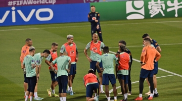 Brazil players go through their paces: AFP