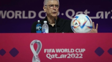 FIFA Chief of Global Football Development Arsene Wenger during a Technical Study Group Press Conference at the Main Media Center, Doha, Qatar , on November 19, 2022.   REUTERS/Matthew Childs