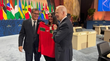 US President Joe Biden and Moroccan Prime Minister Aziz Akhannouch: AGENCY