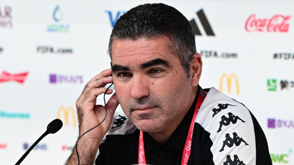 Tunisia's coach Jalel Kadri attends a press conference at the Qatar National Convention Center (QNCC) in Doha on November 29, 2022. (Photo by Miguel MEDINA / AFP)