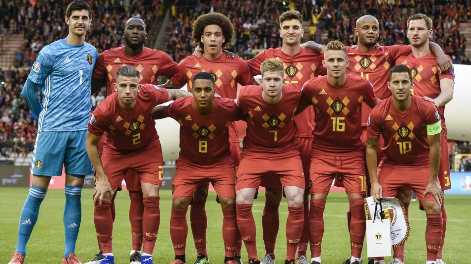 The Belgium team: AFP