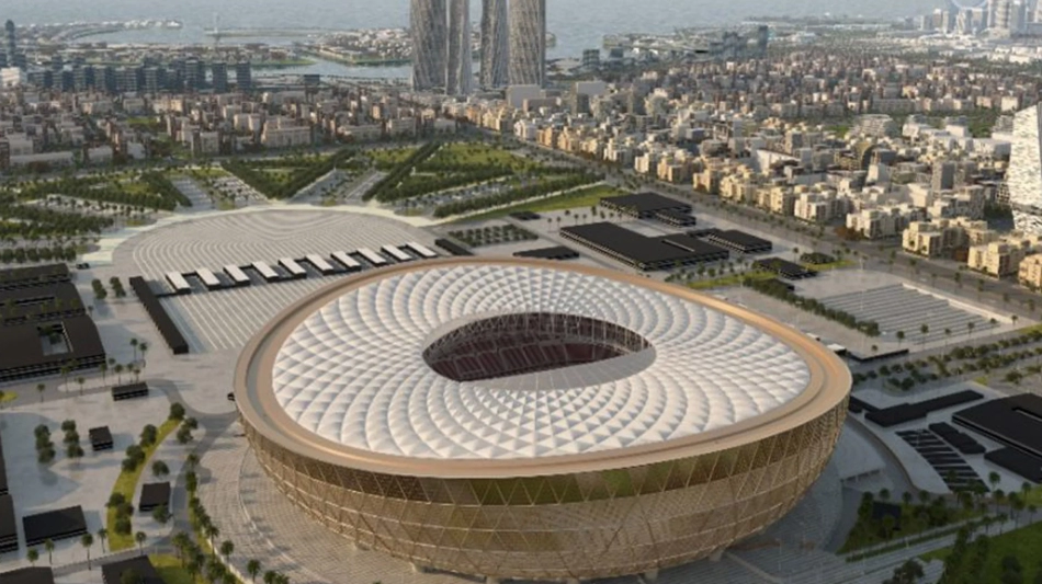 The Lusail Stadium in Lusail - venue of the final match of the FIFA World Cup Qatar 2022.