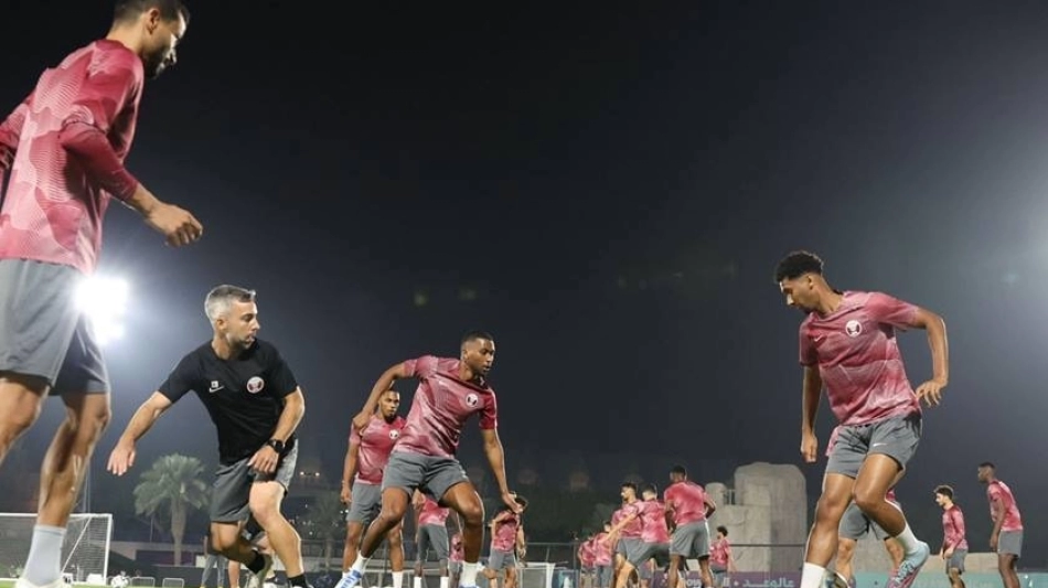 Qatar players train on November 22: QNA