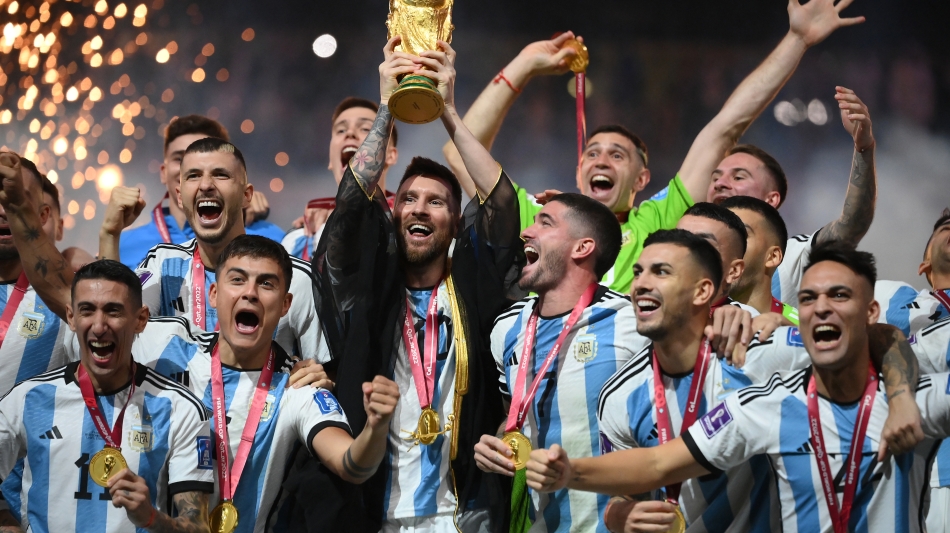 The triumphant Argentina team: AFP/Franck Fife