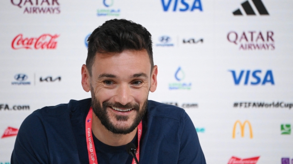 France's goalkeeper Hugo Lloris attends a press conference at the Qatar National Convention Center (QNCC) in Doha on December 3, 2022. (Photo by FRANCK FIFE / AFP)