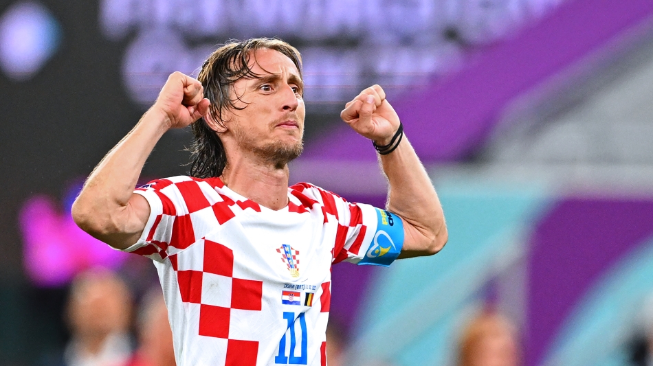 Croatia’s Luka Modric reacts after their match against Belgium: AFP/Gabriel Bouys
