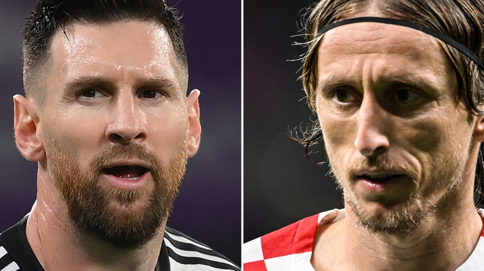 Lionel Messi, left, and Luka Modric: AFP
