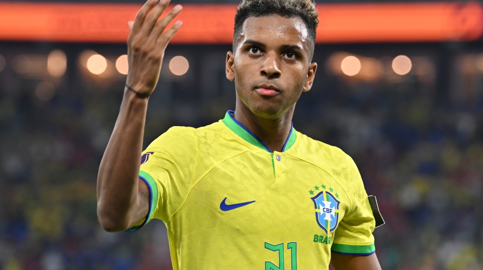 Brazil’s Rodrygo reacts during their match against Switzerland: AFP/Nelson Almeida
