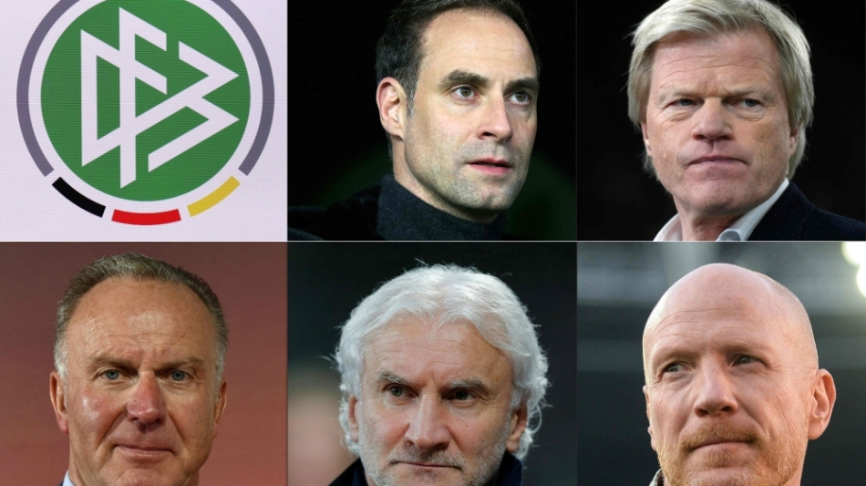 Members of an expert panel appointed by the German Football Association to review the national team's performance after they crashed out of the FIFA World Cup Qatar 2022. (Photo by AFP)
