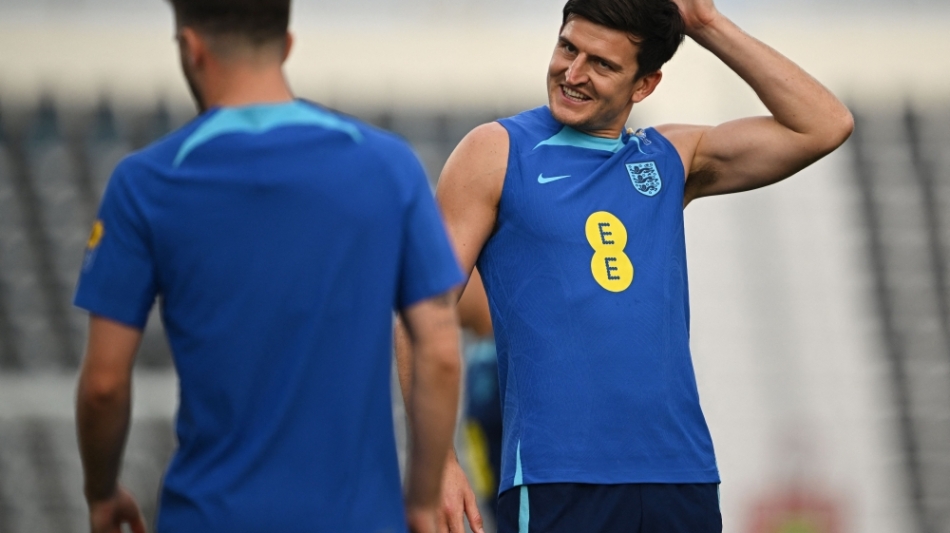 England's defender Harry Maguire takes part in a training session at the Al Wakrah SC Stadium in Al Wakrah, south of Doha, on December 7, 2022. (Photo by Paul ELLIS / AFP)