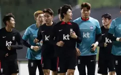 جانب من تدريب منتخب كوريا الجنوبية