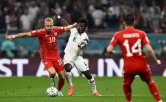 جانب من مباراة أمريكا وويلز