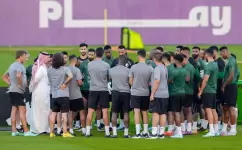 جانب من تدريب المنتخب السعودي