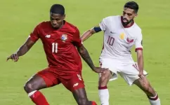 جانب من مباراة العنابي وبنما الودية