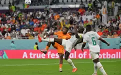 جانب من مباراة السنغال وهولندا