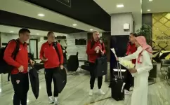 منتخب كرواتيا لدى وصوله إلى السعودية
