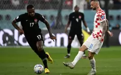 جانب من مباراة كرواتيا وكندا