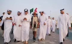 استقبال الرحالة السعودي عبد الله السلمي في قطر