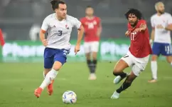 جانب من مباراة مصر وبلجيكا