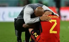 لاعبو بلجيكا بعد مباراة كرواتيا