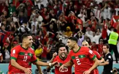فرحة لاعبي المغرب