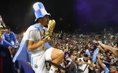 استقبال منتخب الأرجنتين