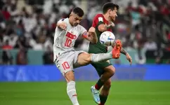 جانب من مباراة البرتغال وسويسرا